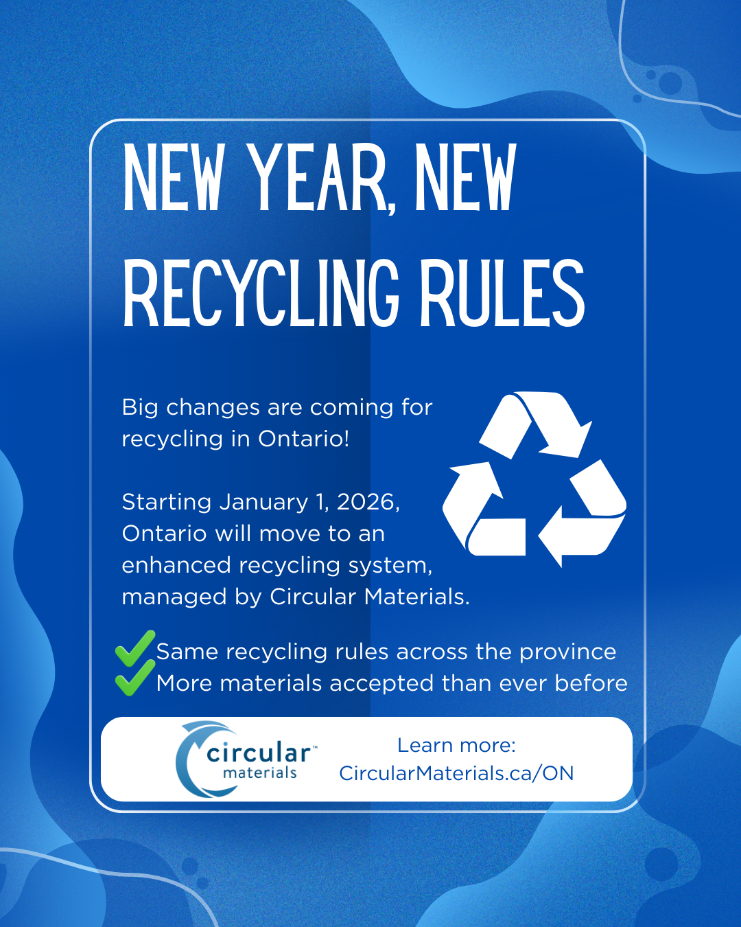 Recycling Changes Starting January 1, 2026